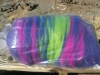 Gradient Purple, Blue, Green, Pink, Wool, Angora Spinning Fiber