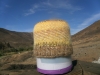 Yellow and Brown Angora Sunflower Hat